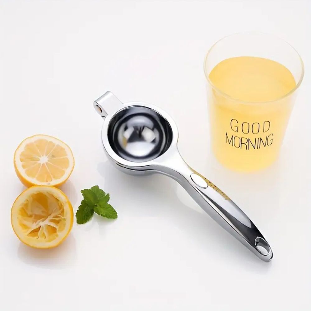 Rustfrit Stål Citronsqueezer – Kompakt Citruspresser til Daglig Brug Cooking Utensils Tech Butik