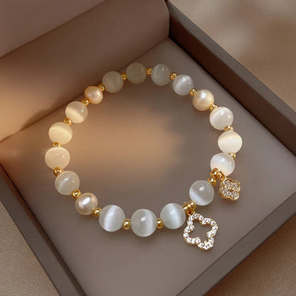 Naturligt Krystal- & Perlearmbånd – Elegant og Tidløst Tilbehør Bracelets Tech Butik