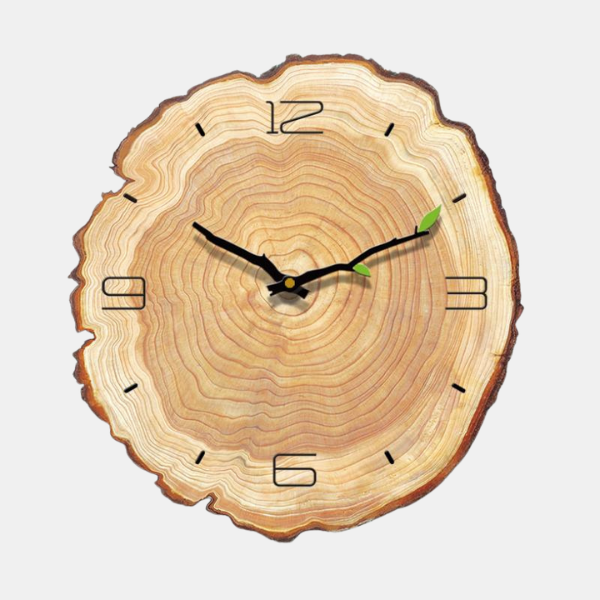 Vægur med Årringe – Naturligt Design, Lydløst og Elegant Tech Butik A