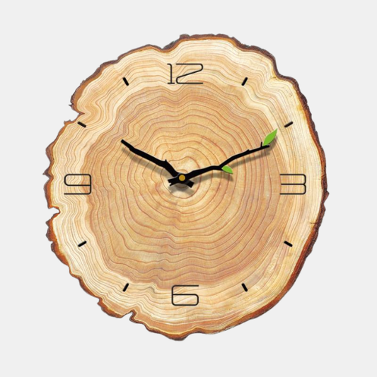 Vægur med Årringe – Naturligt Design, Lydløst og Elegant Tech Butik A