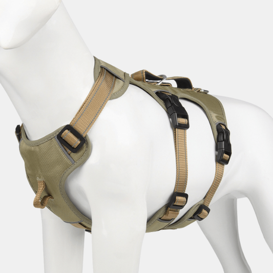 Anti-Pull Hundesele – Sikker og Komfortabel Grip til Hund på Gåturen Harnesses Tech Butik Khaki S