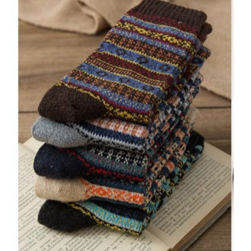 Vinter Termo Uldsokker – Klassisk Nordisk Design for Ekstra Varme Winter Wool Socks Tech Butik Sæt D 38-45