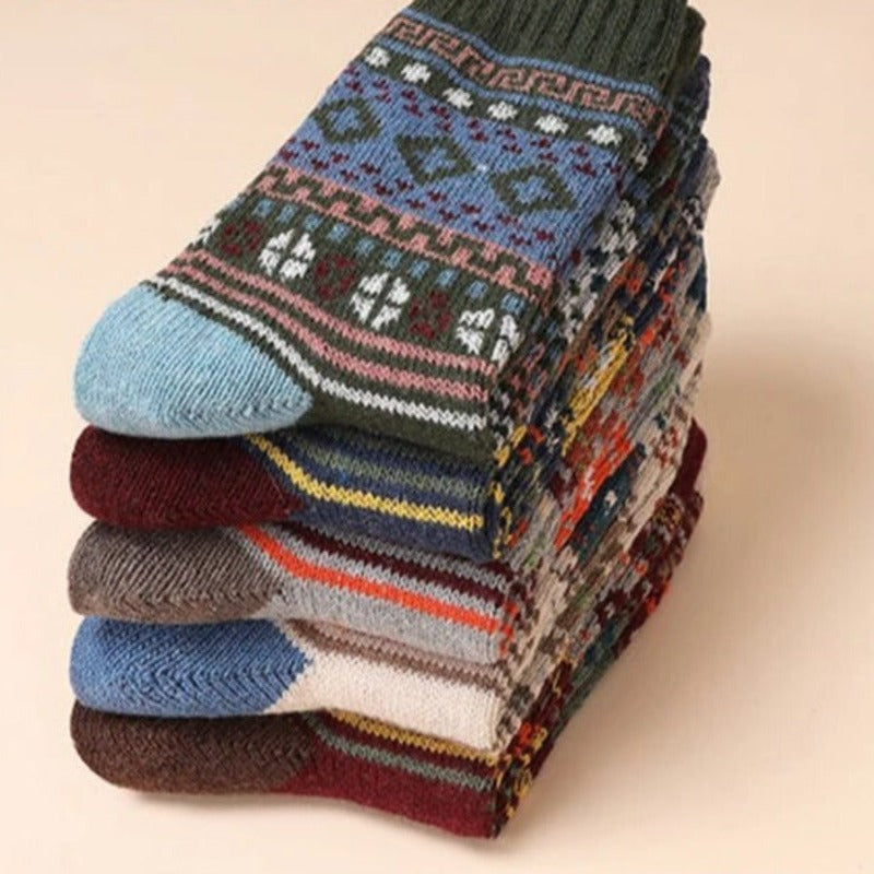 Vinter Termo Uldsokker – Klassisk Nordisk Design for Ekstra Varme Winter Wool Socks Tech Butik Sæt B 38-45