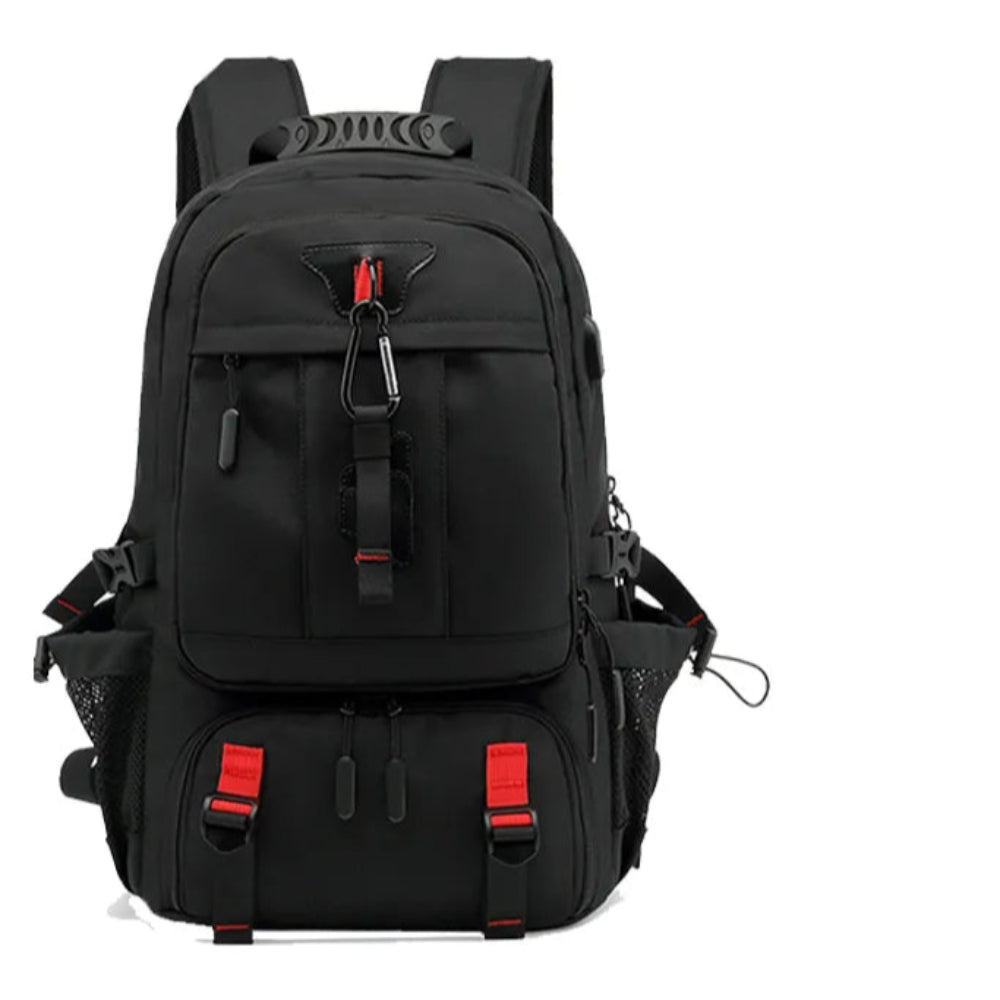50–80L Ultimativ Rygsæk med USB Opladning til Rejse og Eventyr Tasker Tech Butik 50L Rød