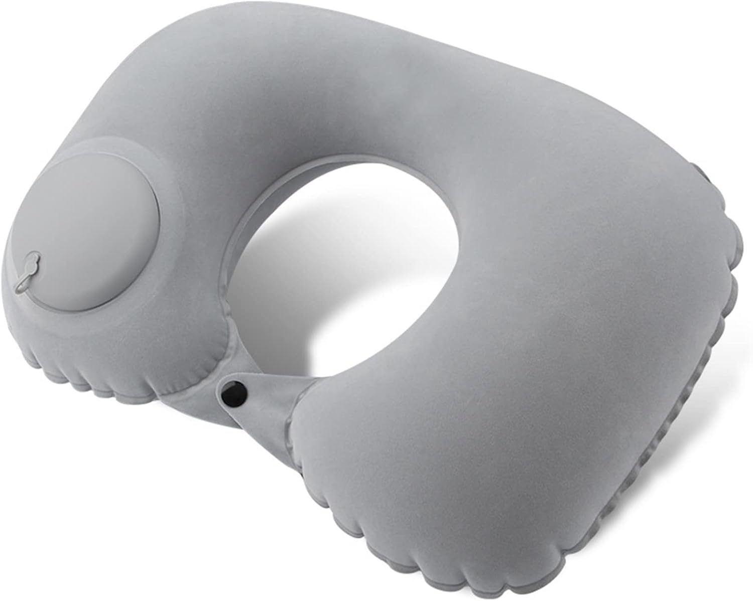 Oppustelig, Vandtæt Nakkepude – Ergonomisk Rejsekomfort Overalt pillow Tech Butik Lysegrå