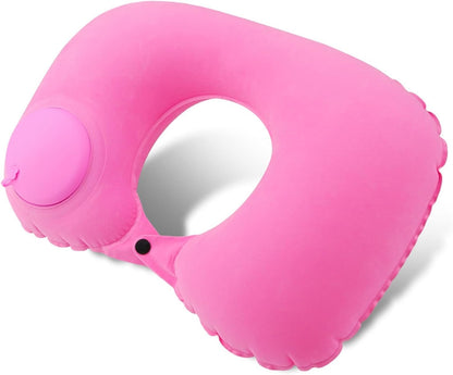 Oppustelig, Vandtæt Nakkepude – Ergonomisk Rejsekomfort Overalt pillow Tech Butik Rosa