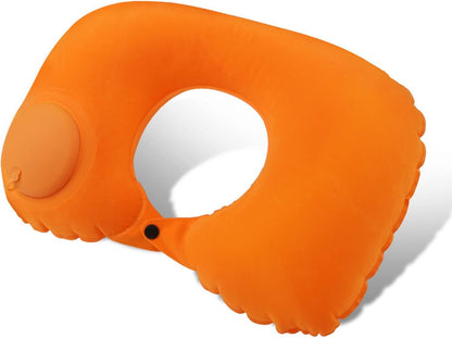 Oppustelig, Vandtæt Nakkepude – Ergonomisk Rejsekomfort Overalt pillow Tech Butik Orange