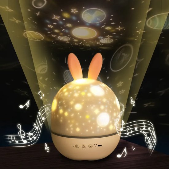 Magisk Stjernehimmel Projektor – Fortryllende Natlys & Beroligende Musik til Børneværelser Table lamp Tech Butik