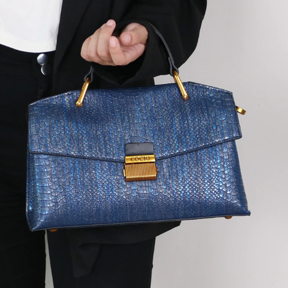 Taske med Slangetryk – Elegant Struktur og Moderne Design Tasker Tech Butik