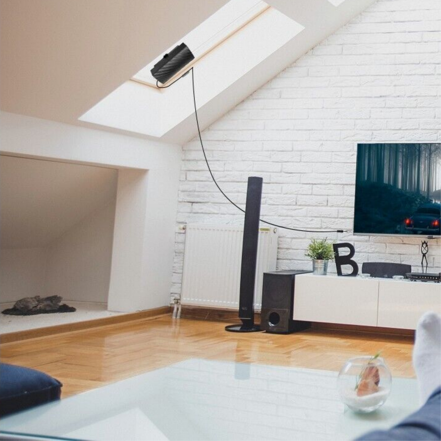 Langdistance Indendørs HDTV 4K Digital Antenne – Kraftig Signalmodtagelse Op Til 600 Miles Indoor TV Antenna Tech Butik