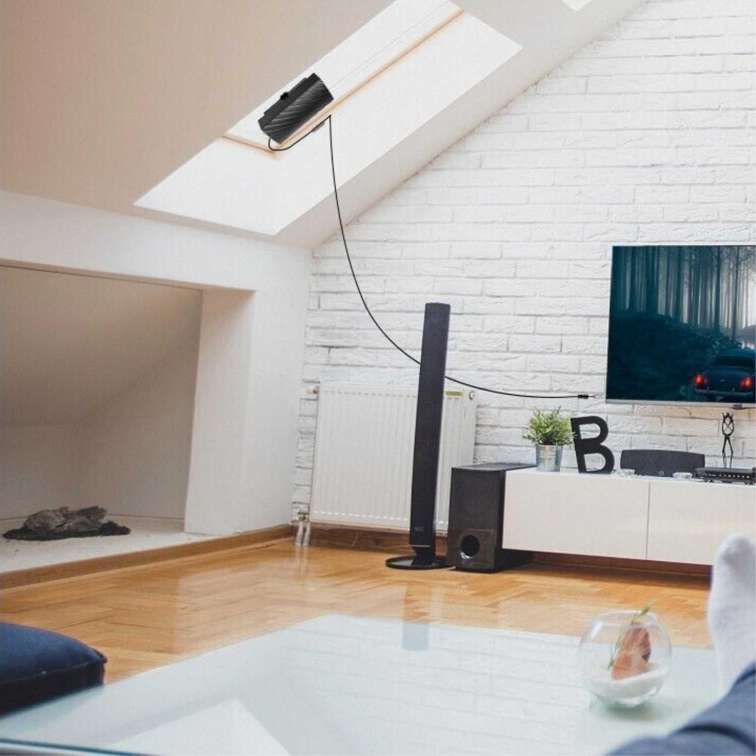 Langdistance Indendørs HDTV 4K Digital Antenne – Kraftig Signalmodtagelse Op Til 600 Miles Indoor TV Antenna Tech Butik