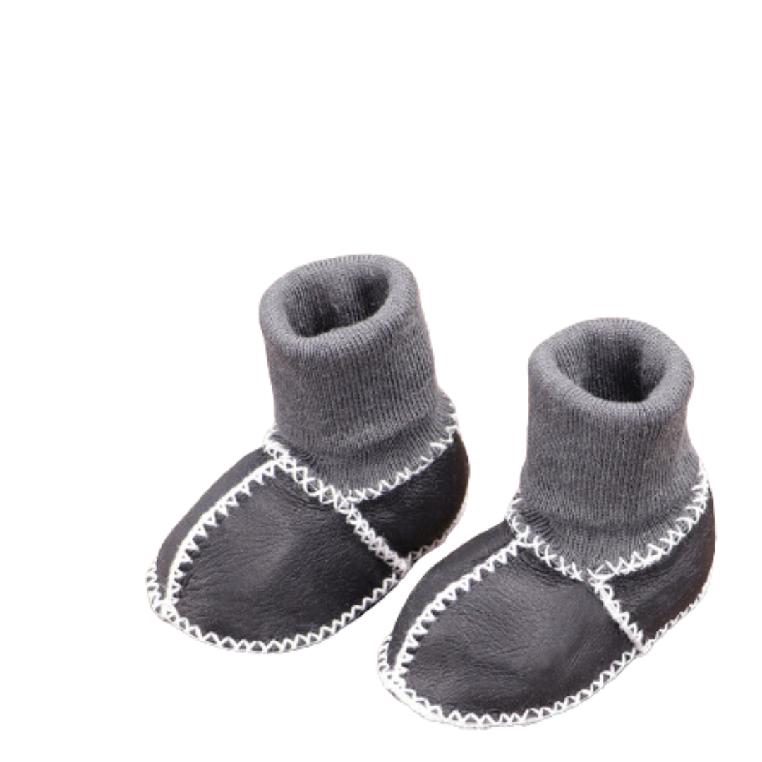 Varme & Bløde Baby Hjemmesko - Skridsikre og Komfortable Hele Dagen Baby & Toddler Shoes Tech Butik Mørkegrå 15 (0-6 Måneder)