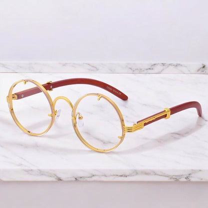 Klassiske Runde Stel-løse Solbriller – Vintage Stil med Moderne Klarhed Sunglasses Tech Butik Krystal Solbriller