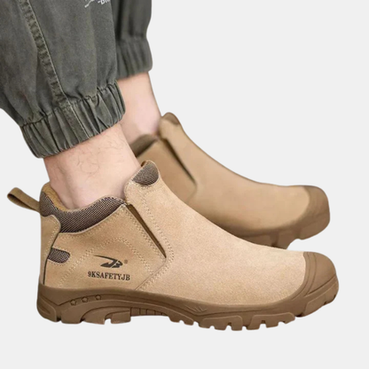 Sikkerhedssko – Skridsikker, Slidstærk og Komfortabel til Arbejdsbrug Fashion Tech Butik Khaki 38