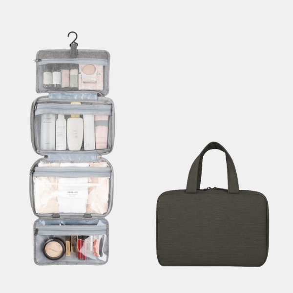 Toiletartikler Organizer – Praktisk, Foldbar og Overskuelig til Rejse & Hverdag Cosmetic & Toiletry Bags Tech Butik Sort