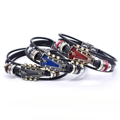 Guitar Læderarmbånd – Stilfuldt Tilbehør til Musikelskere Bracelets Tech Butik