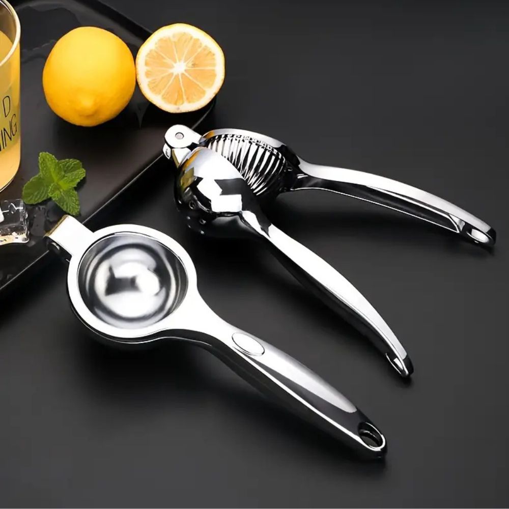Rustfrit Stål Citronsqueezer – Kompakt Citruspresser til Daglig Brug Cooking Utensils Tech Butik