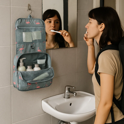 Vandafvisende Rejse Kosmetikpose med Krog – Elegant Organisering til Stressfri Rejser Bags, Pouches & Wallets Tech Butik