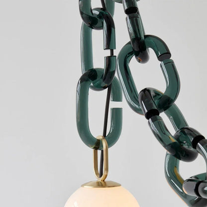 Moderne Glas-Kæde Pendellampe – Stilfuld LED Lysekrone til Hjemmet Lamps & Lighting Tech Butik