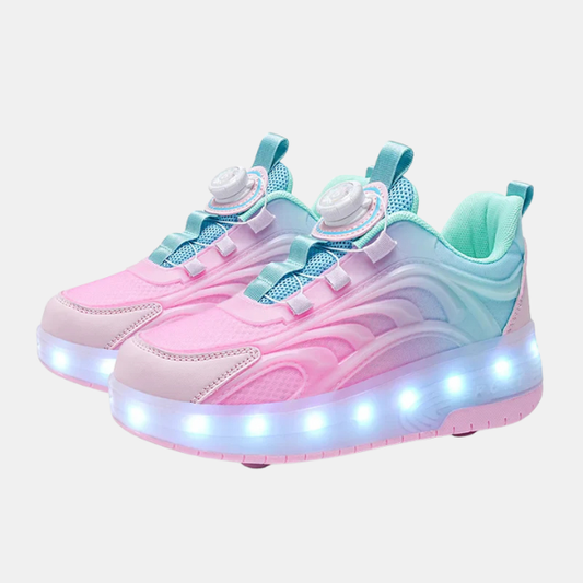 LED Roller Skate Sko til Børn – Skate Sko med Lys, USB-Opladelige Hjul og Komfortabel Pasform LED Licht Roller Skate Schoenen voor Kinderen – Verlichte Sneakers voor Jongens en Meisjes met USB Oplaadbare Wielen Tech Butik Roze 29