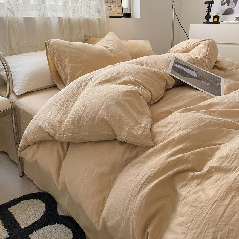 Minimalistisk Bomulds Sengetøjssæt – Enkel Elegance med Hygge og Komfort Bedding Tech Butik Beige Tvilling