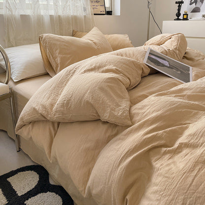 Minimalistisk Bomulds Sengetøjssæt – Enkel Elegance med Hygge og Komfort Bedding Tech Butik Beige Tvilling