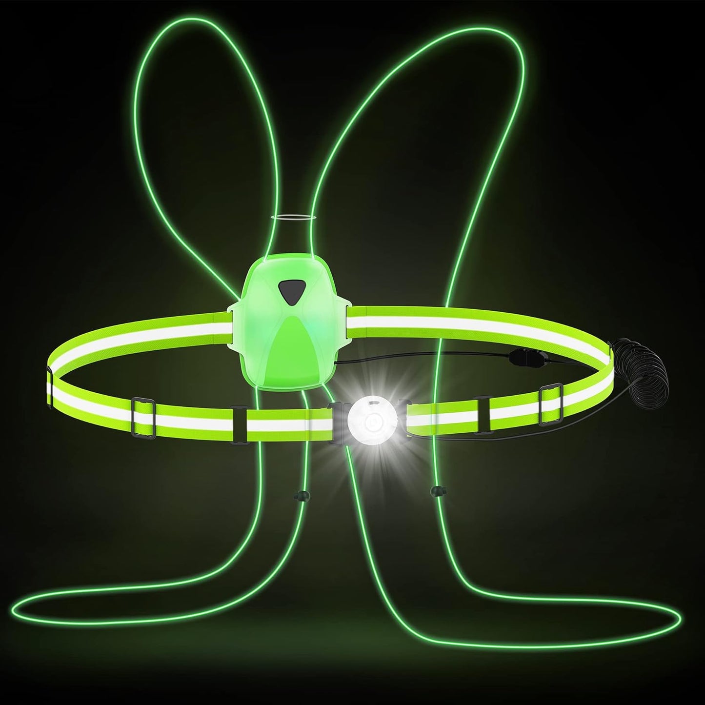 Reflekterende LED Sikkerhedsvest til Løb – Justerbar Unisex Vest med Høj Synlighed Sikkerheds- og refleksudstyr Tech Butik