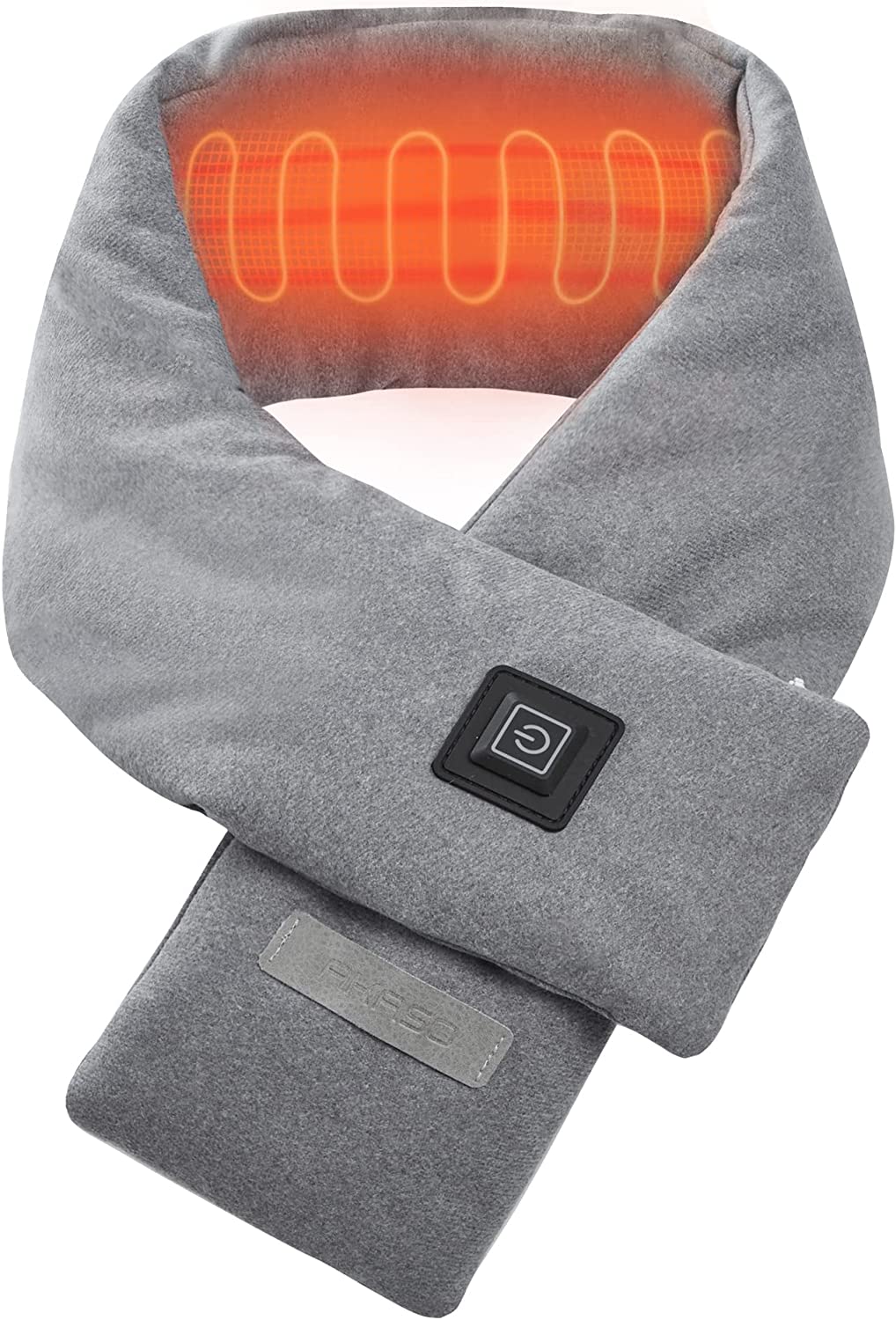 Selvopvarmende USB Halsvarmer Tørklæde – Genopladelig Komfort Med Smart Teknologi Heated Neck Scarf Tech Butik Grå