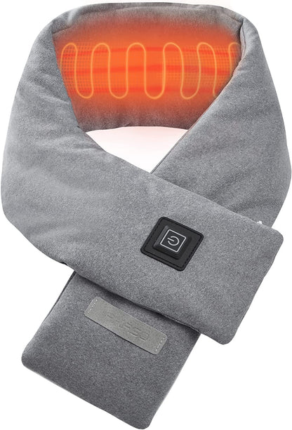 Selvopvarmende USB Halsvarmer Tørklæde – Genopladelig Komfort Med Smart Teknologi Heated Neck Scarf Tech Butik Grå