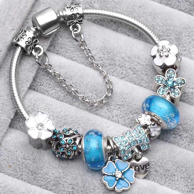Elegant Kvinders Armbånd i Sterlingsølv – Delikat Blomst Charm Design Bracelets Tech Butik