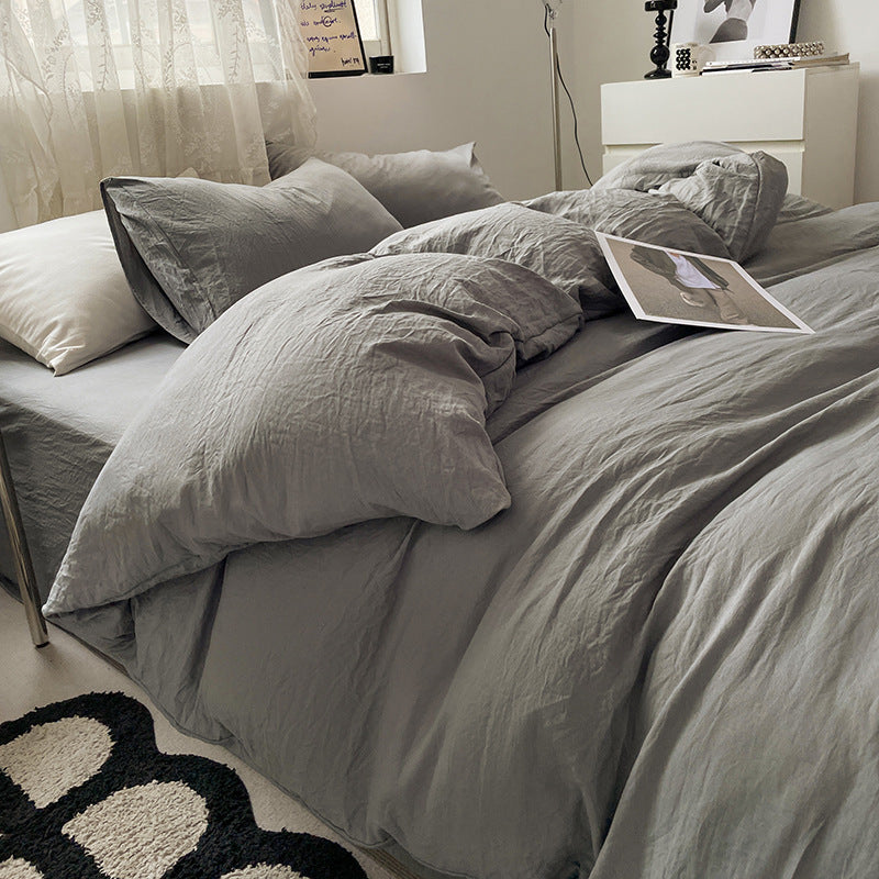 Minimalistisk Bomulds Sengetøjssæt – Enkel Elegance med Hygge og Komfort Bedding Tech Butik Lysegrå Tvilling