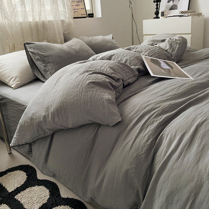 Minimalistisk Bomulds Sengetøjssæt – Enkel Elegance med Hygge og Komfort Bedding Tech Butik Lysegrå Tvilling