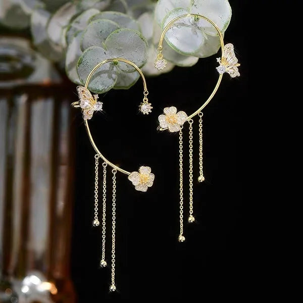 Sommerfugle Øreringe med Zirkon – Elegant Glans, Hypoallergen og Komfortabel Hele Dagen Earrings Tech Butik Gylden
