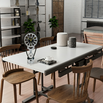 Roterende Metal Gear Ur – Industrielt Design med Bevægede Tandhjul til Stilfuld Hjemmedekoration Clock Tech Butik