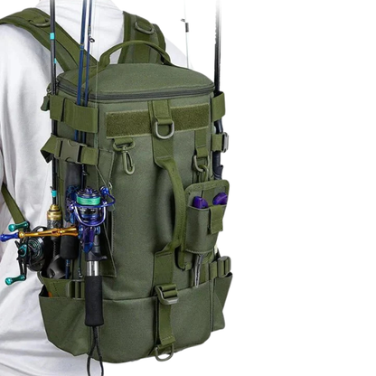 Robust og Vandafvisende Vandrerygsæk med Stangholdere Tasker & Bagage Tech Butik