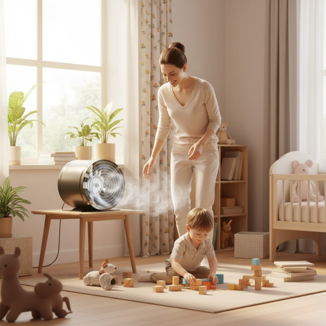 Kraftfuld og Støjsvag Udsugningsventilator – Effektiv Ventilation for et Friskt og Behageligt Rum Home Tech Butik