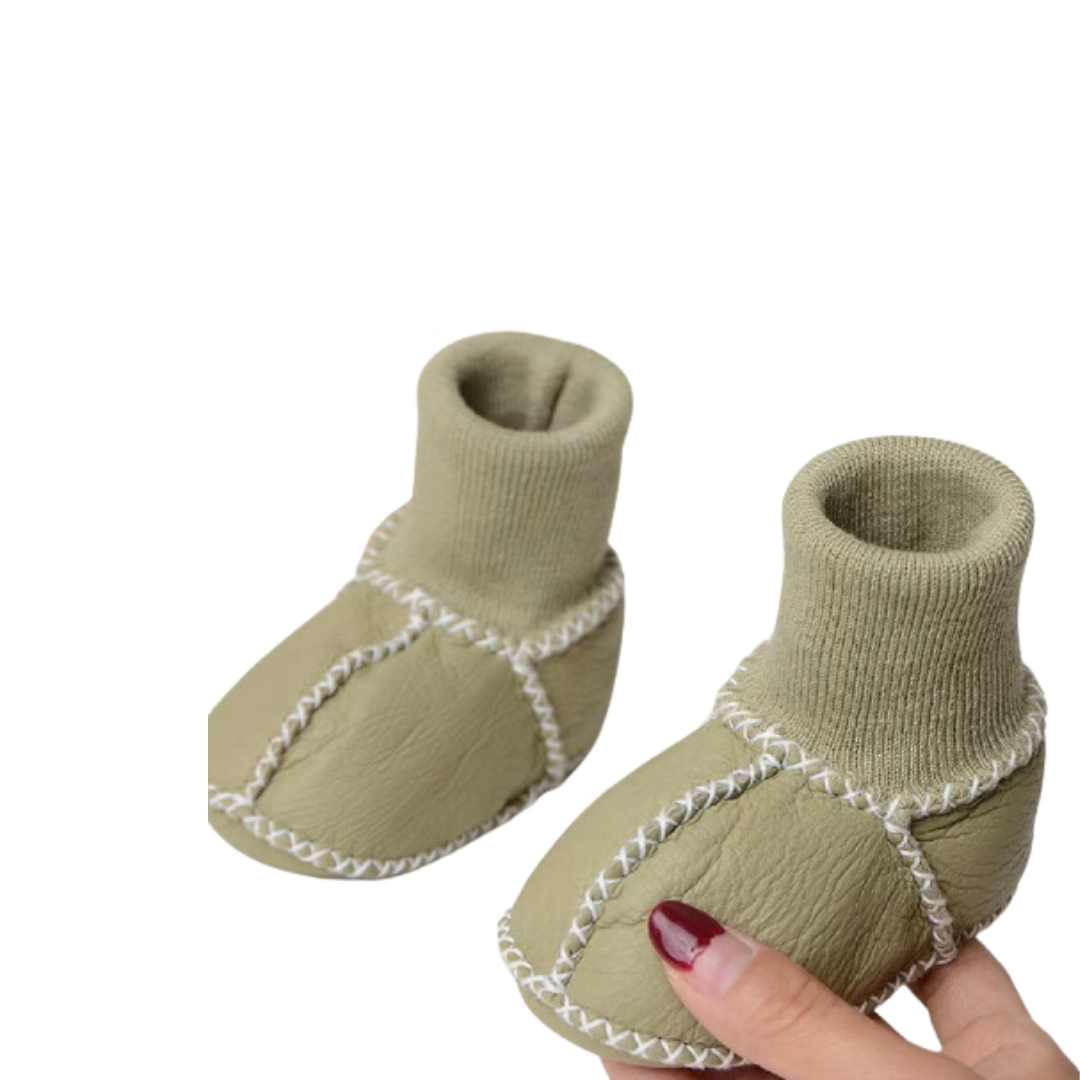 Varme & Bløde Baby Hjemmesko - Skridsikre og Komfortable Hele Dagen Baby & Toddler Shoes Tech Butik Grøn 15 (0-6 Måneder)