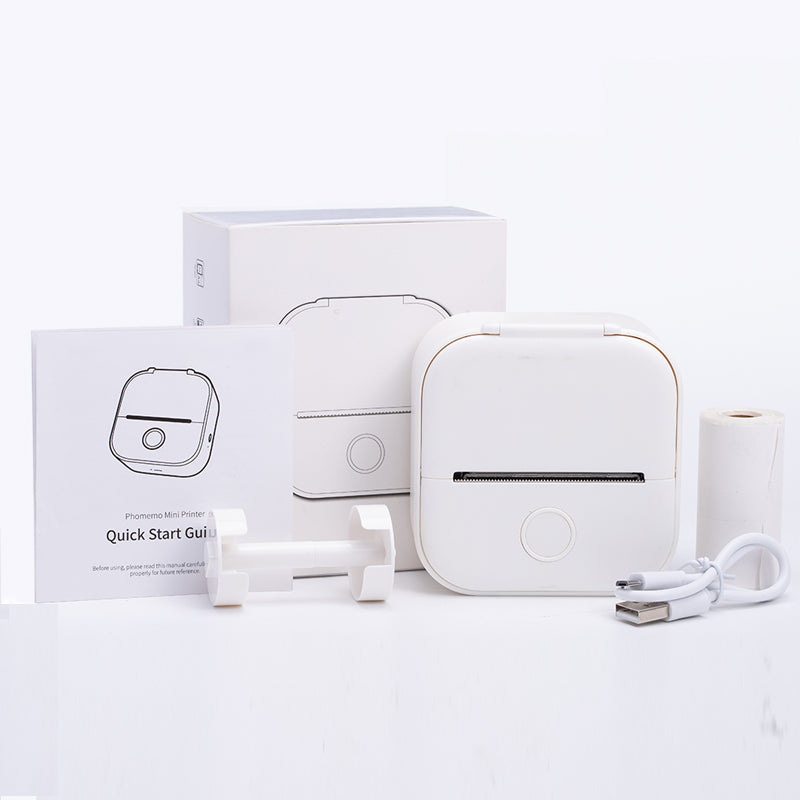 Mini Lommeprinter – Kompakt Trådløs Fotoprinter & Dokumentprinter Electronics & Gadgets Tech Butik Hvid Mini
