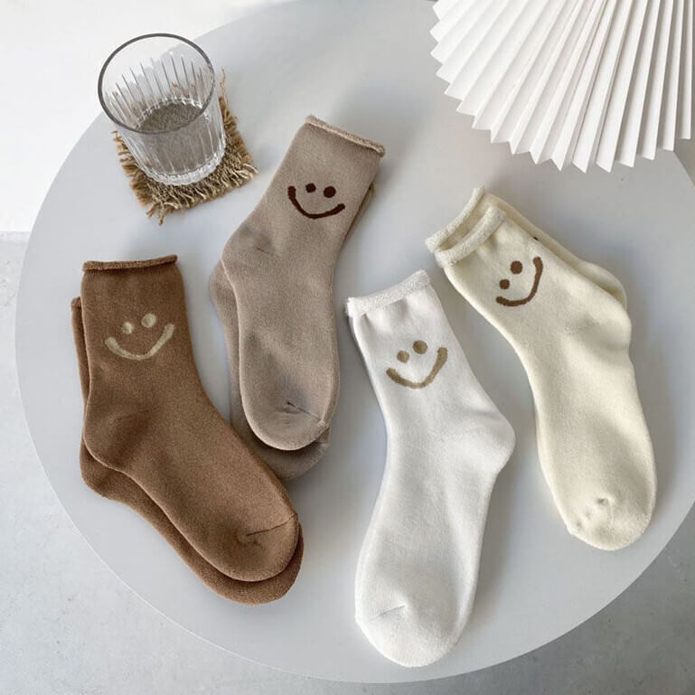 Glade Glad ansigt Sokker – Legende & Hyggeligt Fodtøj Socks Tech Butik