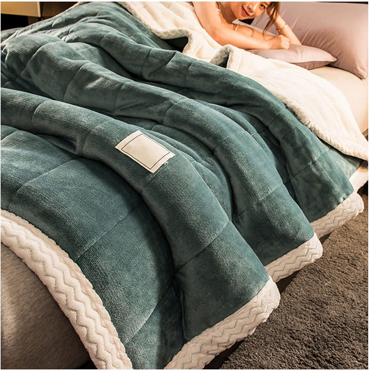 Premium Fleecetæppe – Luksuriøs Vintervarme Plaider Tech Butik Grøn 150x200 cm