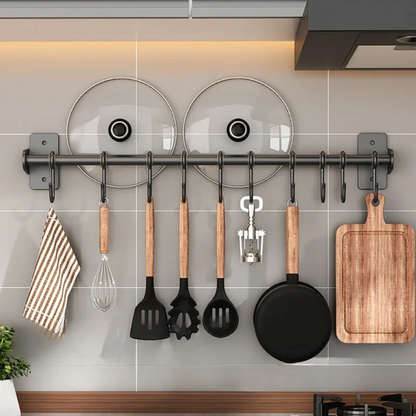 Moderne Køkken Knage Rack – Pladsbesparende stålrack til redskaber Kitchen Accessories Tech Butik