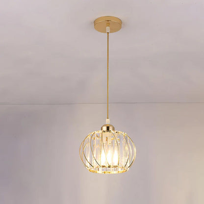 Stilfuld Globulær Glas Pendellampe - Minimal Elegance til Moderne Hjem Ceiling Light Tech Butik Guld Pendel lys D16*H16cm