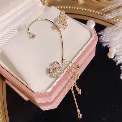 Sommerfugle Øreringe med Zirkon – Elegant Glans, Hypoallergen og Komfortabel Hele Dagen Earrings Tech Butik