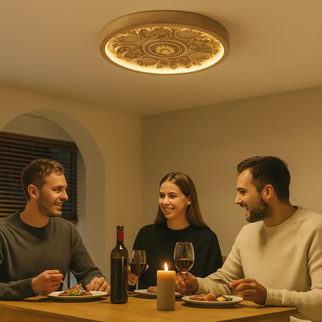 Moderne Loftlampe i Resin – Dæmpbar Elegance med Naturligt Resin Design Deckenleuchten Tech Butik