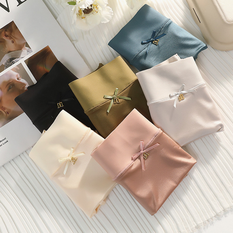 Antibakterielt Silkeundertøj til Kvinder – Hygroskopisk, Lugtfrit & Skånsom Gynækologisk Pleje Underwear Tech Butik Lysegrå + abrikos + sort M（40-60kg）