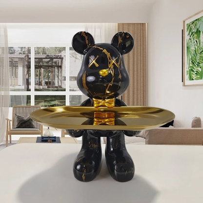 Dekorativ Bjørnefigur med Skuffe – Charmerende Organizer til Nøgler og Småting Home & Decor Tech Butik