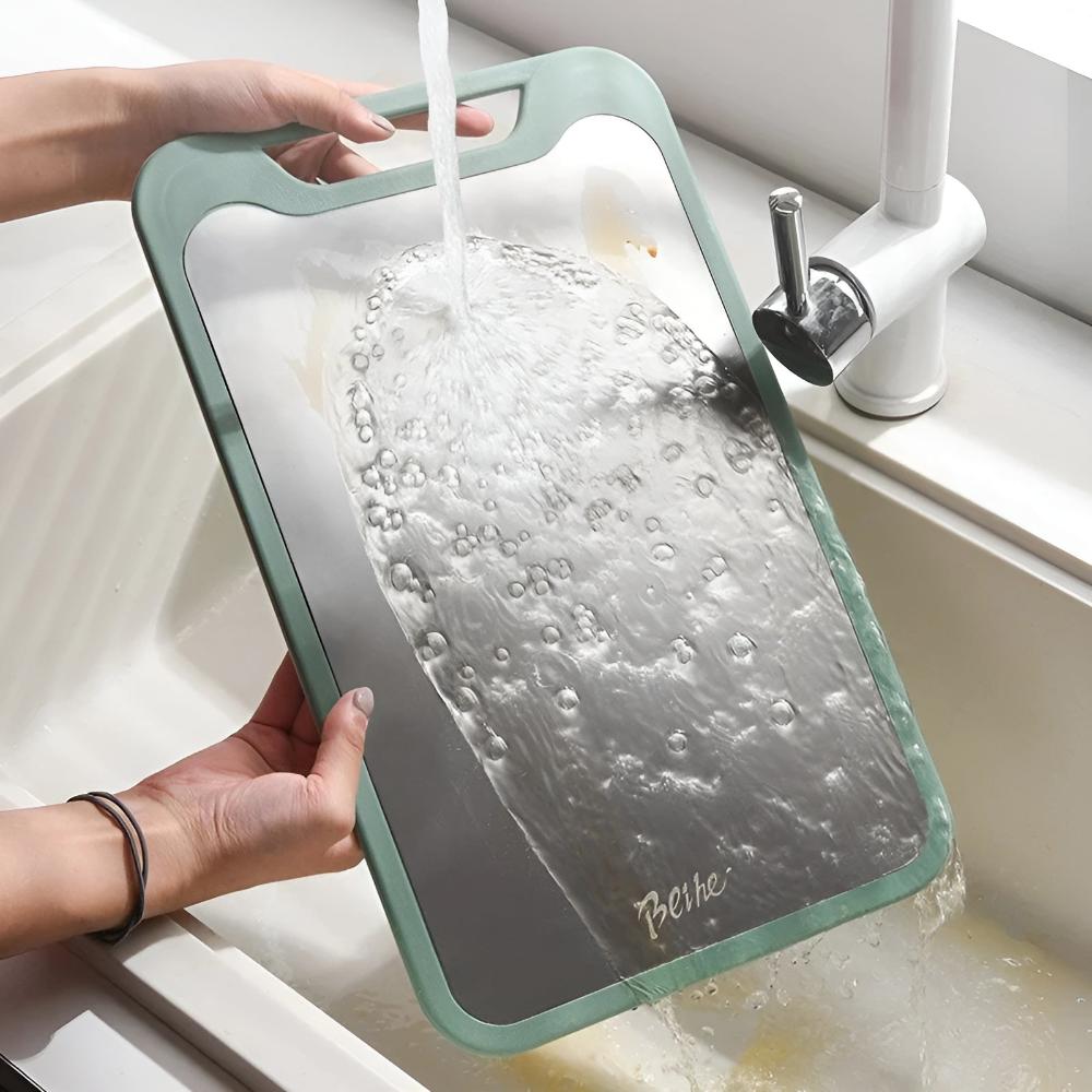 Stilfuldt Dobbeltsidet Skærebræt i Rustfrit Stål – Præcision på Begge Sider til Moderne Køkkener Skærebræt Tech Butik