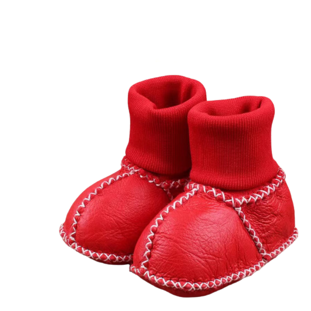 Varme & Bløde Baby Hjemmesko - Skridsikre og Komfortable Hele Dagen Baby & Toddler Shoes Tech Butik Rød 15 (0-6 Måneder)