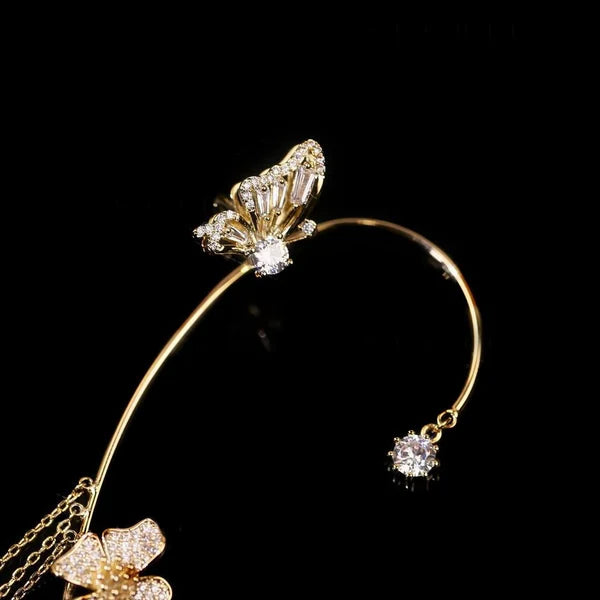 Sommerfugle Øreringe med Zirkon – Elegant Glans, Hypoallergen og Komfortabel Hele Dagen Earrings Tech Butik