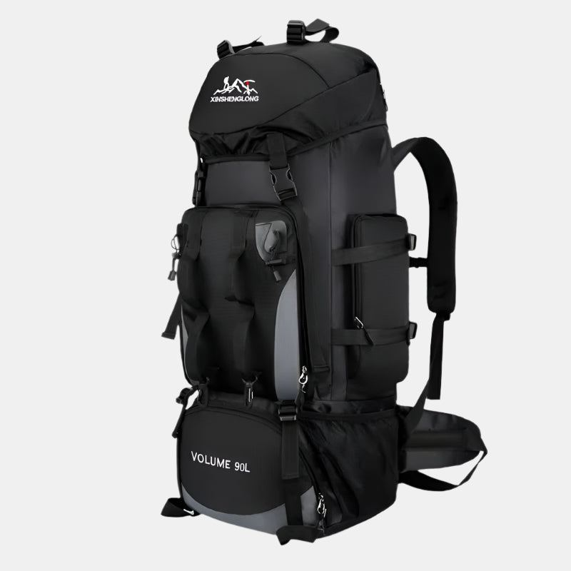 90L Udendørs Rygsæk til Vandring & Camping Tasker Tech Butik Sort